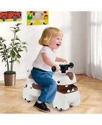 Hongge Toddler Ride On Toy Car With Led Lights Sounds And Under Seat Storage