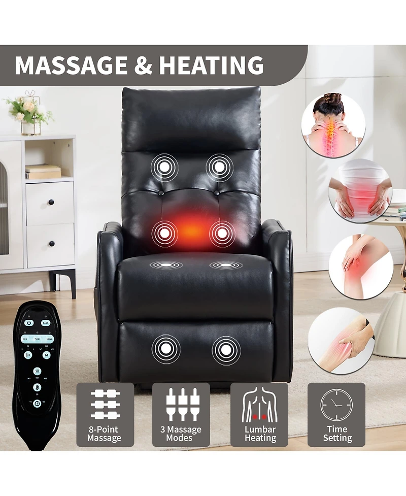 Sumyeg Power Lift Recliner Chair with Massage Heavy Duty Motion Mechanism and One Usb for Charging