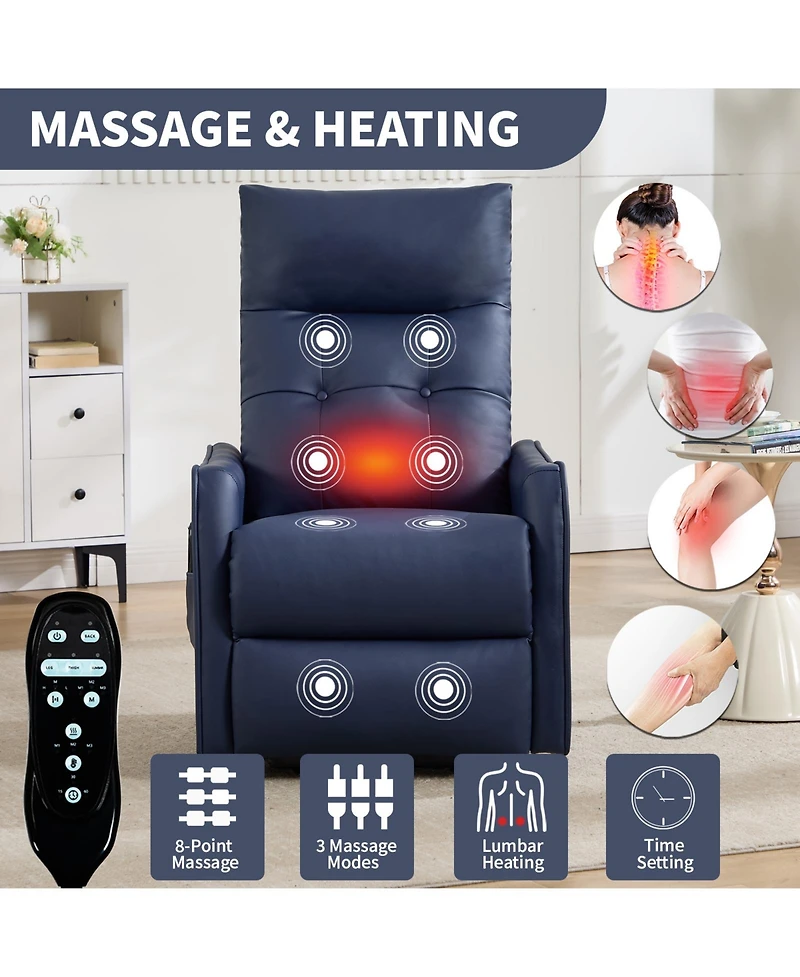 Sumyeg Power Lift Recliner Chair with Massage Heavy Duty Motion Mechanism and One Usb for Charging