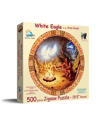 SunsOut White Eagle 500 piece Jigsaw Puzzle for Adults Round