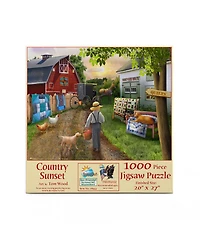 SunsOut Country Sunset 1000 piece Jigsaw Puzzle for Adults