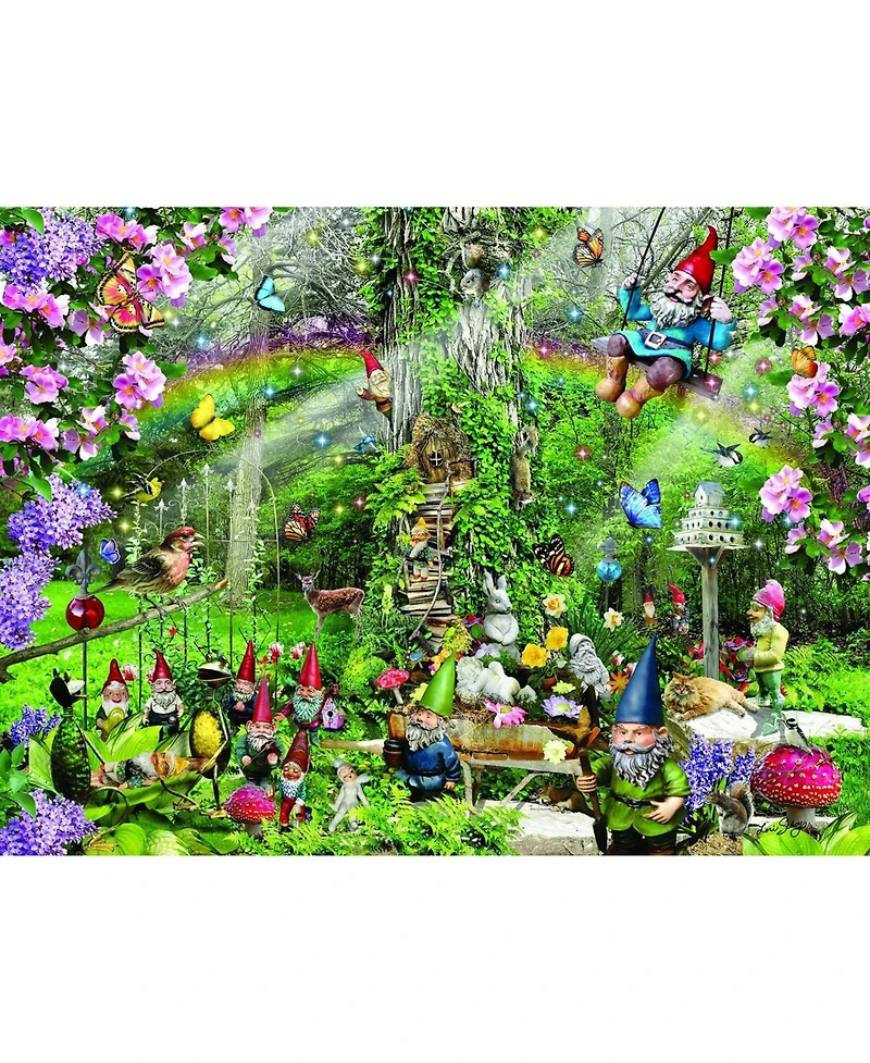 SunsOut Gnomes Playground 300 piece Jigsaw Puzzle for Adults