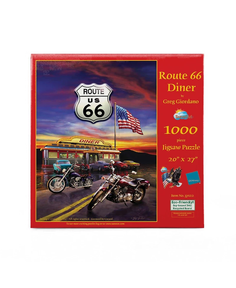 SunsOut Route 66 Diner 1000 piece Jigsaw Puzzle for Adults