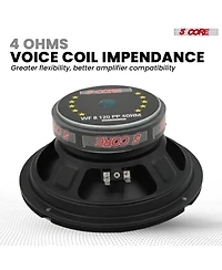 5 Core 8 Inch Woofer 200W Car Subwoofer 4Ohm Replacement Deep Sub w Poly Cone - Wf 8 120 Pp 4OHM