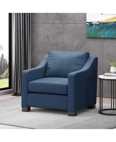 Streamdale Furniture Contemporary Beige Fabric Upholstered Club Chair