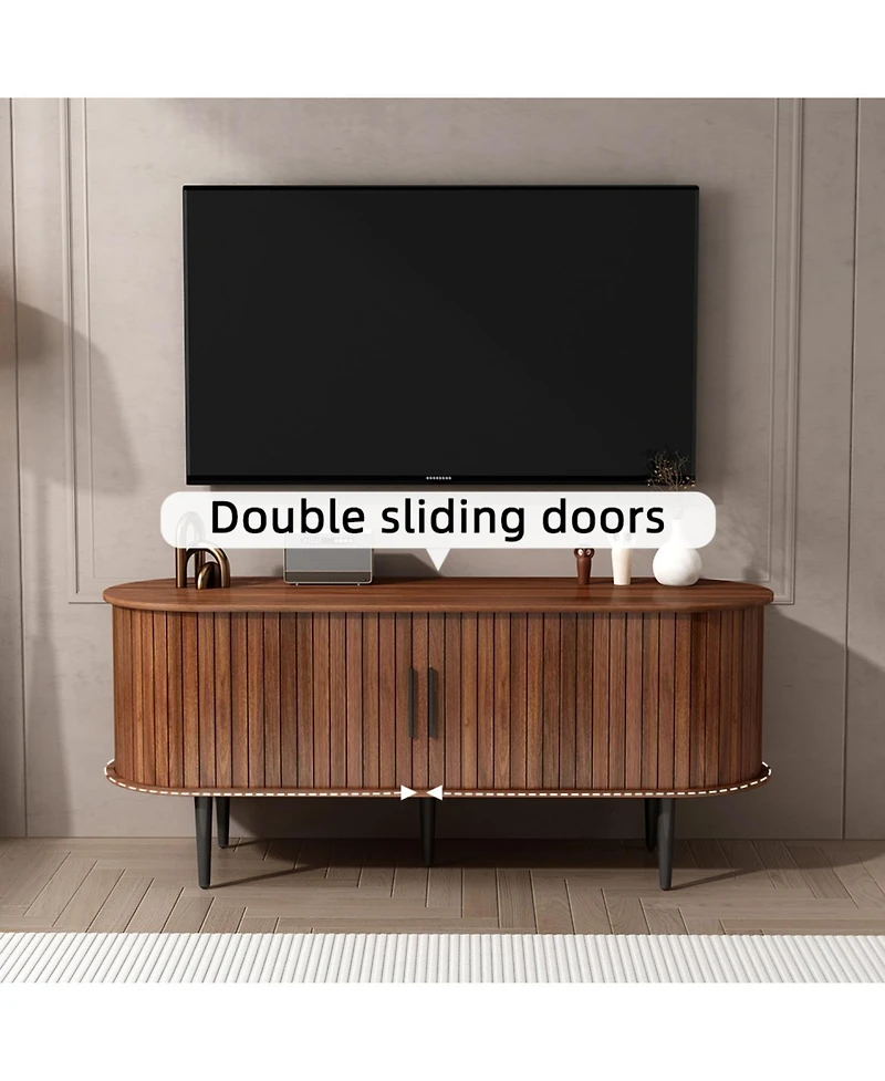 Streamdale Furniture Streamdale 47" Modern Tv Stand with Sliding Door & Storage