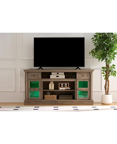 Streamdale Furniture Streamdale Farmhouse Fireplace Tv Stand, 70-inch Entertainment Center with Led