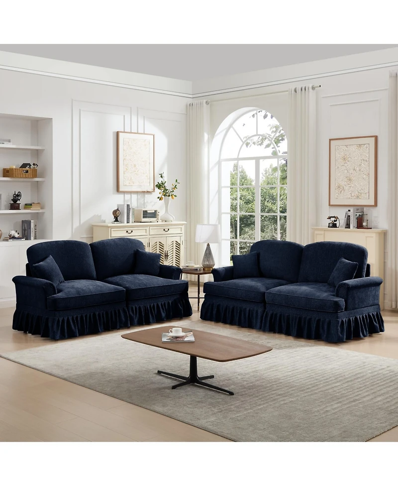 Streamdale Furniture Modular Sofa Set with Flared Arms & Removable Skirts