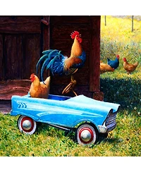 SunsOut Rooster Takes the Wheel 500 piece Jigsaw Puzzle for Adults