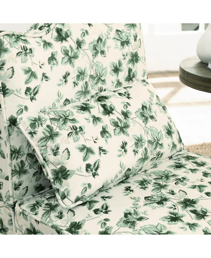 Streamdale Furniture Flannel Dining Chair - Soft Seat & Back Lumbar Pillow Living Room - Green