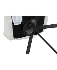 Streamdale Furniture Streamdale Swivel Dining Chairs (Set of 2) - White Leather, Gold Mesh