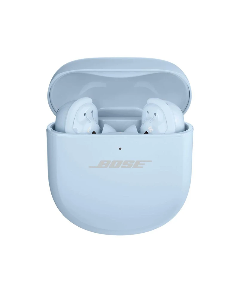 Bose QuietComfort Ultra Wireless Noise Cancelling Earbuds, Moonstone Blue, Bundle with Usb-c/Usb-a Wall Charger