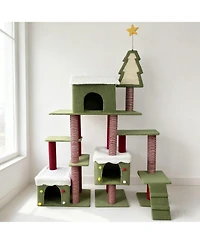 Zeus & Ruta Christmas Wide Cat Tree