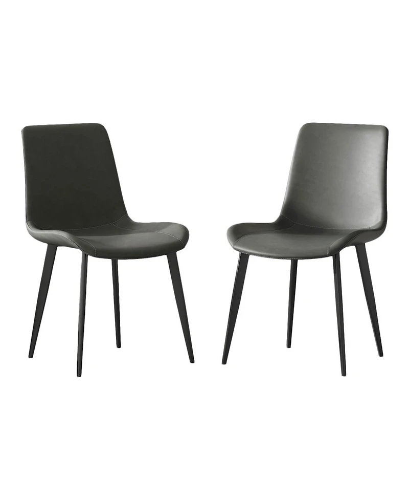 Streamdale Furniture Upholstered Faux Leather Dining Chairs (Set of 2)