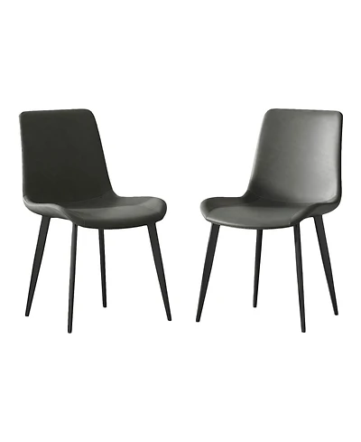 Streamdale Furniture Upholstered Faux Leather Dining Chairs (Set of 2)