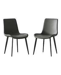 Streamdale Furniture Upholstered Faux Leather Dining Chairs (Set of 2)