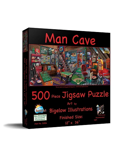 SunsOut Man Cave 500 piece Jigsaw Puzzle for Adults
