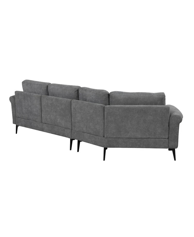 Streamdale 111" Curved Sofa with Pillows