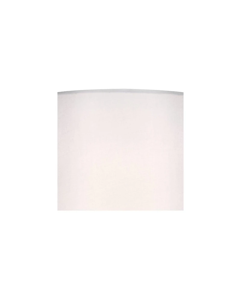 360 Lighting Evans Modern Accent Table Lamps 21" High Set of 2 Brushed Nickel Metal Teardrop White Cylinder Shade for Bedroom Living Room House H