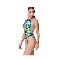 Gottex Women's Tropicana Neck Halter Cut Out One Piece