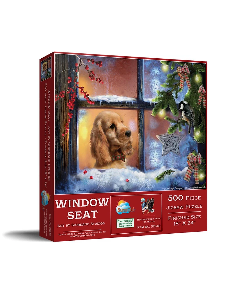 SunsOut Window Seat 500 piece Jigsaw Puzzle for Adults Christmas