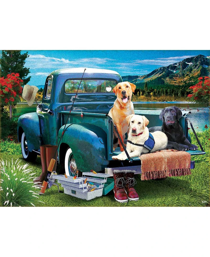 SunsOut Fisherman's Helpers 500 piece Jigsaw Puzzle for Adults