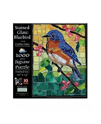SunsOut Stained Glass Bluebird 1000 piece Jigsaw Puzzle for Adults