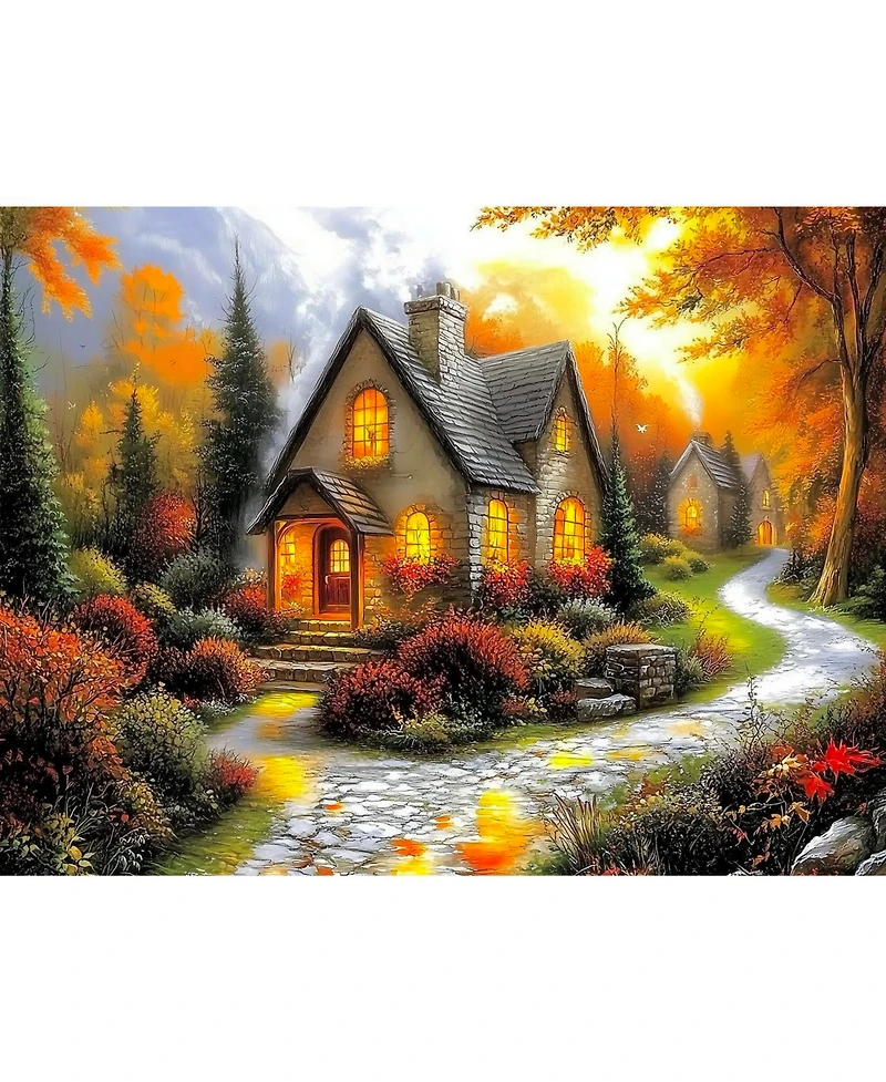 SunsOut Country Cottage 500 piece Jigsaw Puzzle for Adults