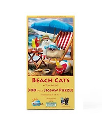 SunsOut Beach Cats 300 piece Jigsaw Puzzle for Adults