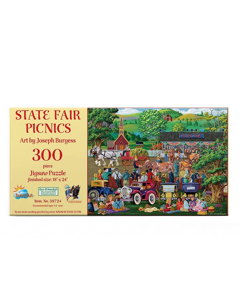 SunsOut State Fair Picnics 300 piece Jigsaw Puzzle for Adults