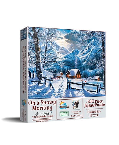 SunsOut On a Snowy Morning 500 piece Jigsaw Puzzle for Adults