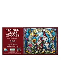 SunsOut Stained Glass Gnomes 300 piece Jigsaw Puzzle for Adults