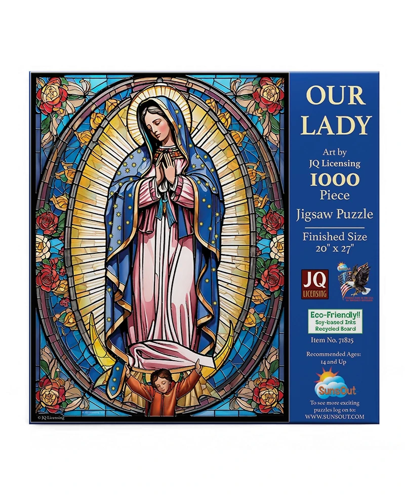 SunsOut Stained Glass Our Lady 1000 piece Jigsaw Puzzle for Adults