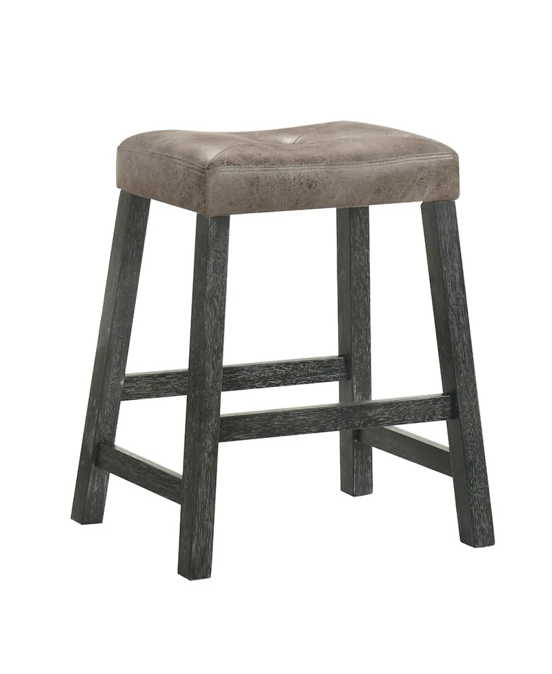 Streamdale Furniture Rustic Backless Counter Stool Set of 2 - 25" Farmhouse Barstools