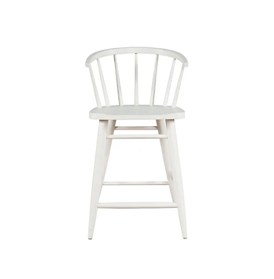 Jofran Fitz Traditional Solid Wood Curved Back Spindle Counter Stool