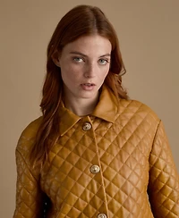 Furniq Uk Women's Quilted Leather Coat, Created For Macy's