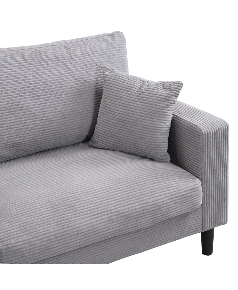 Streamdale Furniture High-Resilience 3-Seater Sofa, Modern Upholstered Sofa