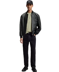 Boss by Hugo Men's Leather Bomber Jacket