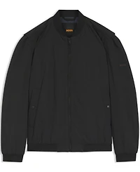 Boss by Hugo Men's Water-Repellent Soft-Touch Fabric Bomber Jacket