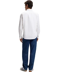Boss by Hugo Men's Regular-Fit Stretch-Cotton Dobby Shirt