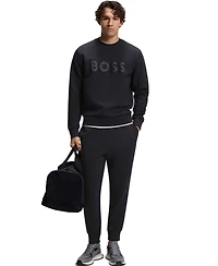 Boss by Hugo Men's Stretch-Cotton Tonal Logo Sweatshirt