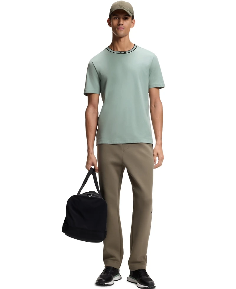 Boss by Hugo Men's Contrast Stripe Cotton T-Shirt