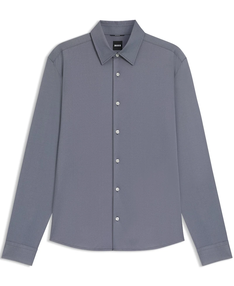 Boss by Hugo Boss Men's Regular-Fit Performance-Stretch Oxford Dress Shirt