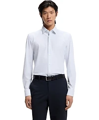 Boss by Hugo Men's Printed Performance-Stretch Slim-Fit Dress Shirt