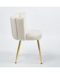 Streamdale Furniture Mid-Century Dining Set with Glass Table Top (5 Pieces