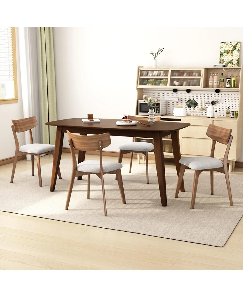 Streamdale Furniture 5-Pc Mid-Century Dining Set with Chairs