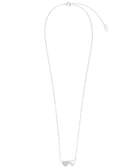Macy's Cubic Zirconia Two Hearts Pendant Necklace