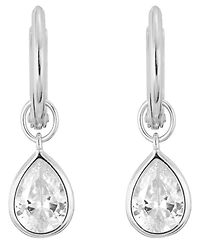 Macy's Cubic Zirconia Pear Drop Huggie Hoop Earrings