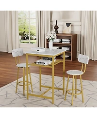 Streamdale Furniture Bar table, equipped with 2 bar stools, with backrest and partition