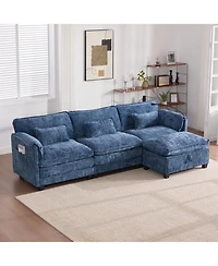 Streamdale Furniture Oversized Sectional Sofa Cloud Couch w/ Ottoman